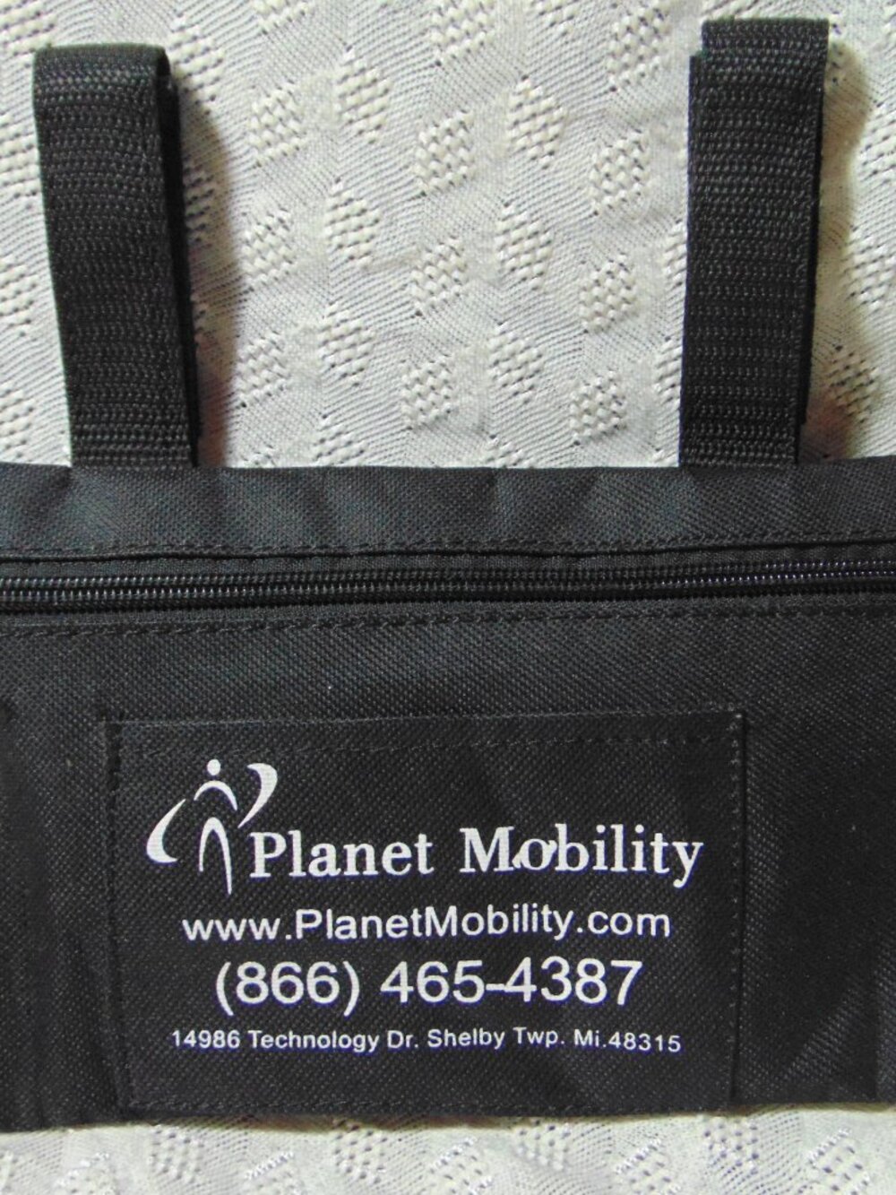 Side Storage Bag for Wheelchair Arm, Black